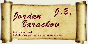 Jordan Baračkov vizit kartica